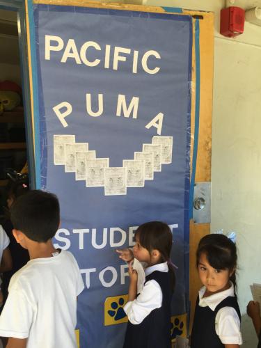 Students at the Pacific Student Store.