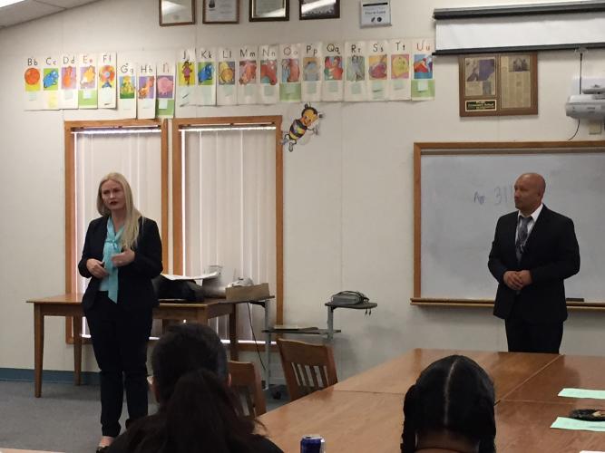 November Parent Coffee Chat, Board Member Jessie Ryan addresses Pacific parents