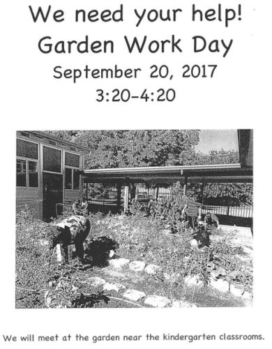 Please join us on 9/20 @ 3:20pm by the garden.